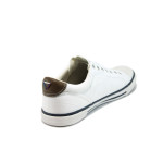 Бели мъжки спортни обувки, текстилна материя - спортни кецове за пролетта и лятото N 10008184