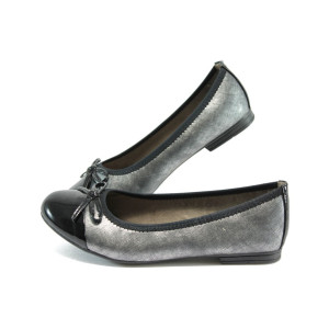 Черни дамски обувки с равна подметка, здрава еко-кожа - всекидневни обувки за пролетта и лятото N 10008189