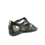 Черни дамски сандали, здрава еко-кожа - всекидневни обувки за пролетта и лятото N 10008234
