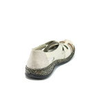 Бежови дамски обувки с равна подметка, естествена кожа - всекидневни обувки за пролетта и лятото N 10008306
