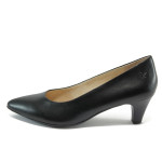 Черни дамски обувки, естествена кожа - всекидневни обувки за лятото N 10008377