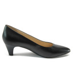 Черни дамски обувки, естествена кожа - всекидневни обувки за лятото N 10008377