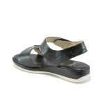 Черни ортопедични дамски сандали, естествена кожа - всекидневни обувки за лятото N 10008393