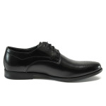 Черни официални мъжки обувки, естествена кожа - официални обувки за пролетта и лятото N 10008428