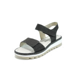 Черни ортопедични дамски сандали, естествена кожа - всекидневни обувки за лятото N 10008434