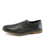 Черни мъжки обувки, естествена кожа - всекидневни обувки за пролетта и лятото N 10008435