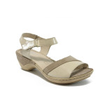 Бежови дамски сандали, естествена кожа - всекидневни обувки за лятото N 10008519