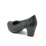 Черни дамски обувки с висок ток, здрава еко-кожа - официални обувки за целогодишно ползване N 10008870
