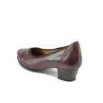 Винени ортопедични дамски обувки със среден ток, естествена кожа - всекидневни обувки за целогодишно ползване N 10009019
