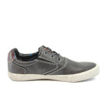 Сиви мъжки спортни обувки с мемори пяна, здрава еко-кожа - всекидневни обувки за есента и зимата N 10009022