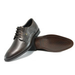 Кафяви ортопедични мъжки обувки, естествена кожа - официални обувки за есента и зимата N 10009030