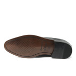 Черни официални мъжки обувки, естествена кожа - официални обувки за целогодишно ползване N 10009047