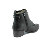 Черни дамски боти, здрава еко-кожа - всекидневни обувки за есента и зимата N 10009148