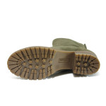 Зелени анатомични дамски боти с мемори пяна, естествен набук - всекидневни обувки за есента и зимата N 10009149