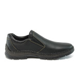 Черни мъжки обувки, естествена кожа - всекидневни обувки за есента и зимата N 10009152