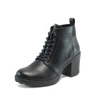 Черни дамски боти с мемори пяна, здрава еко-кожа - всекидневни обувки за есента и зимата N 10009223