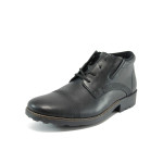 Черни мъжки боти, естествена кожа - всекидневни обувки за есента и зимата N 10009277