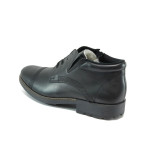 Черни мъжки боти, естествена кожа - всекидневни обувки за есента и зимата N 10009277