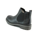 Черни дамски боти, здрава еко-кожа - всекидневни обувки за есента и зимата N 10009321