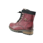 Винени дамски боти, здрава еко-кожа - всекидневни обувки за есента и зимата N 10009402