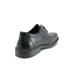 Черни мъжки обувки, естествена кожа - всекидневни обувки за есента и зимата N 10009426