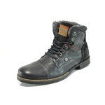 Черни мъжки боти, естествена кожа - всекидневни обувки за есента и зимата N 10009477