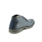 Сини мъжки боти, естествена кожа - всекидневни обувки за есента и зимата N 10009510