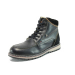 Черни мъжки боти, естествена кожа - всекидневни обувки за есента и зимата N 10009527