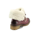 Винени дамски боти, здрава еко-кожа - всекидневни обувки за есента и зимата N 10009553