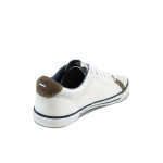 Бели мъжки спортни обувки, здрава еко-кожа - всекидневни обувки за пролетта и есента N 10009797
