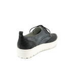 Черни дамски обувки с равна подметка и мемори пяна, здрава еко-кожа - всекидневни обувки за пролетта и есента N 10009799
