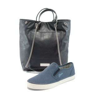 Син комплект обувки и чанта - удобство и стил за пролетта и лятото N 10008061
