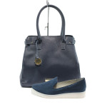 Син комплект обувки и чанта - удобство и стил за пролетта и есента N 10008081