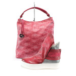 Червен комплект обувки и чанта - удобство и стил за пролетта и лятото N 10008144