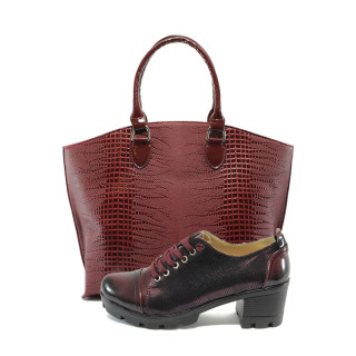 Винен комплект обувки и чанта - удобство и стил за пролетта и есента N 10008207