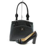 Черен комплект обувки и чанта - удобство и стил за вашето ежедневие N 10008211