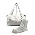 Бял комплект обувки и чанта - удобство и стил за пролетта и лятото N 10008274