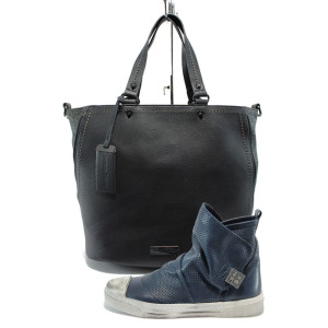 Син комплект обувки и чанта - удобство и стил за пролетта и лятото N 10008275