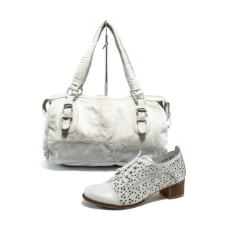 Бял комплект обувки и чанта - удобство и стил за пролетта и лятото N 10008277