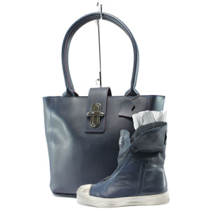 Син комплект обувки и чанта - удобство и стил за пролетта и лятото N 10008288