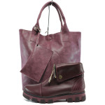 Винен комплект обувки и чанта - удобство и стил за есента и зимата N 10009754