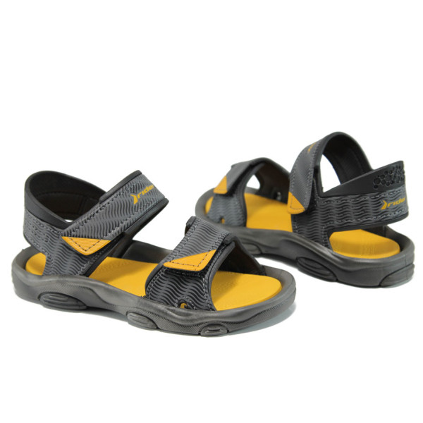 Сиви детски сандали, pvc материя - ежедневни обувки за лятото N 100010693