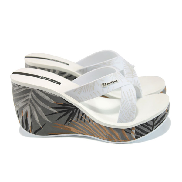 Бели дамски чехли, pvc материя - ежедневни обувки за лятото N 100010716