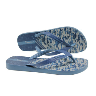 Сини мъжки чехли, pvc материя - ежедневни обувки за лятото N 100010749
