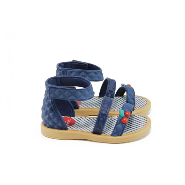 Сини детски сандали, pvc материя - ежедневни обувки за лятото N 100010755