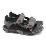 Сиви анатомични мъжки сандали, pvc материя - ежедневни обувки за лятото N 100010748
