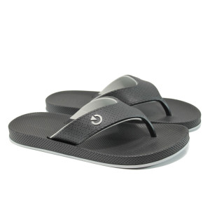 Черни анатомични мъжки чехли, pvc материя - ежедневни обувки за лятото N 100010743