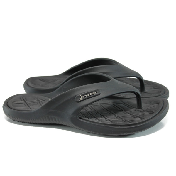 Черни анатомични мъжки чехли, pvc материя - ежедневни обувки за лятото N 100010740