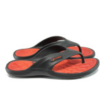 Червени анатомични мъжки чехли, pvc материя - ежедневни обувки за лятото N 100010739