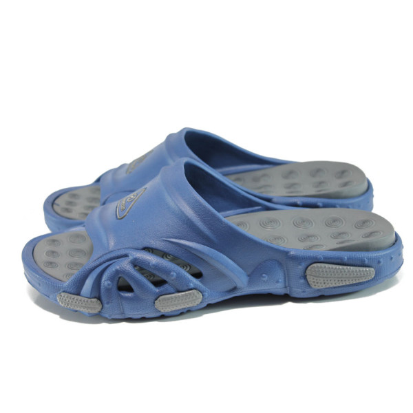 Сини мъжки чехли, pvc материя - всекидневни обувки за лятото N 100010895
